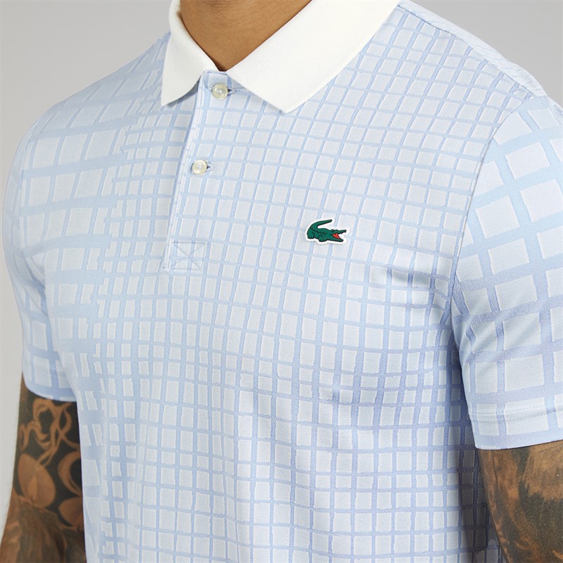 Lacoste Mens Polo Shirt White/Purple