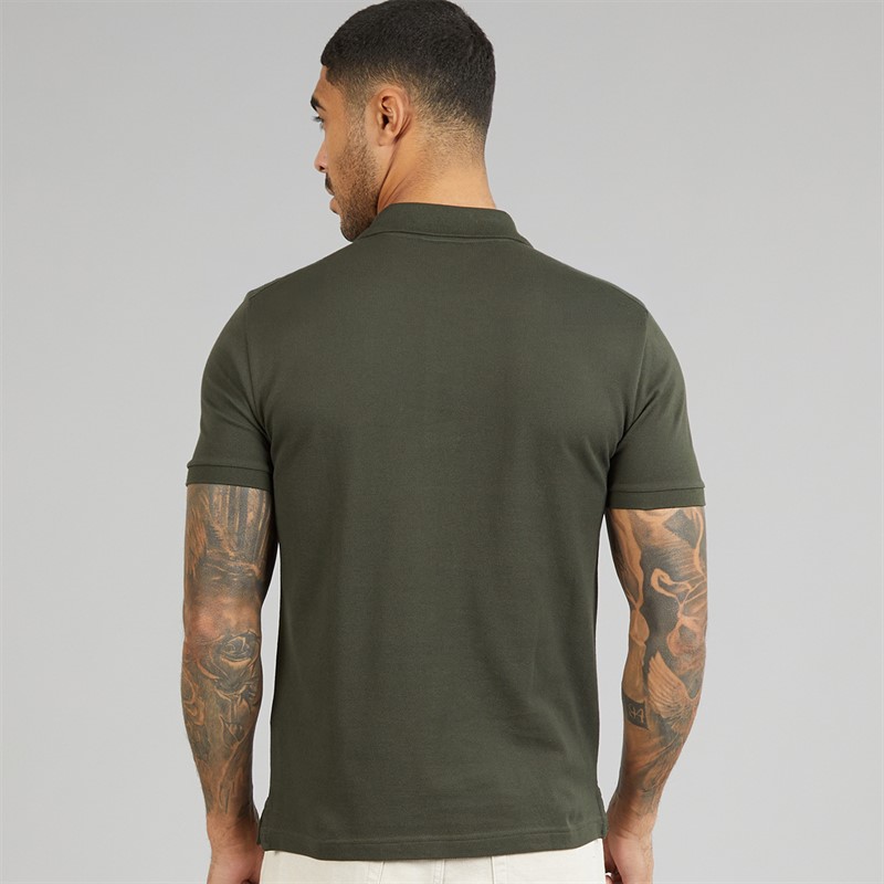 Lacoste Mens Slim Fit Polo Shirt Dark Khaki Green