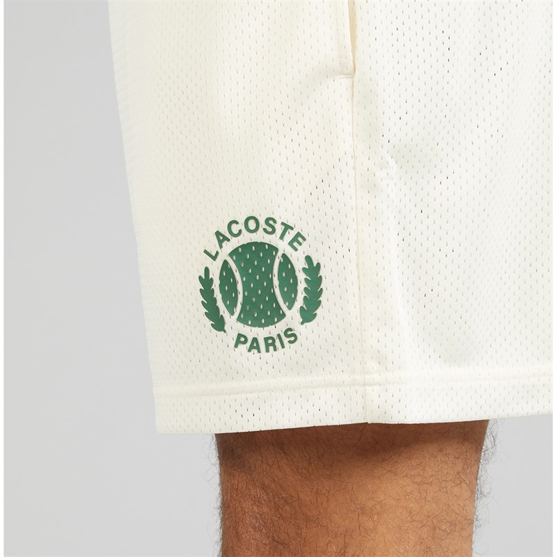 Lacoste Mens Shorts Ecru White