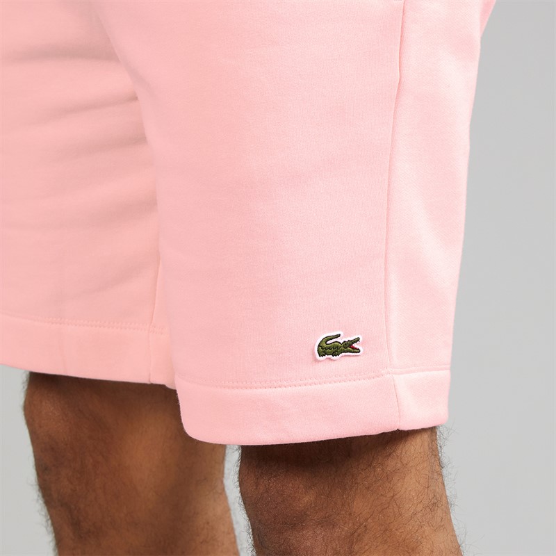 Lacoste Mens Regular Fit Fleece Shorts Light Pink