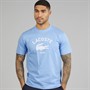 Lacoste Mens Signature Print T-Shirt Pale Blue