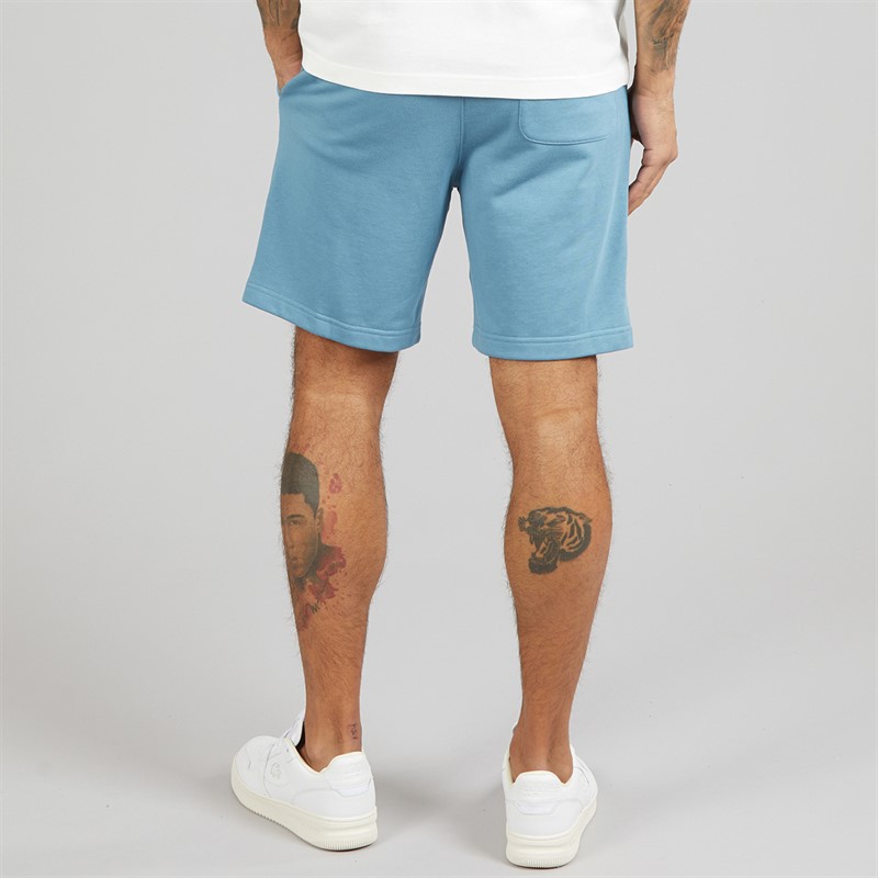 Lacoste Mens Printed Fleece Shorts Blue