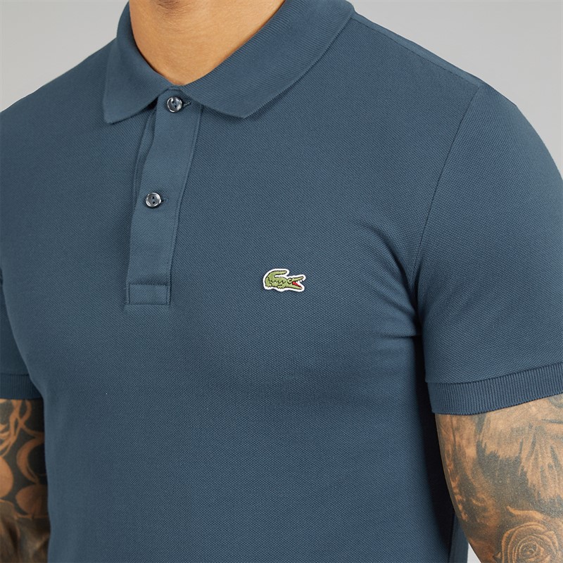 Lacoste Mens Slim Fit Polo Shirt Mineral Blue