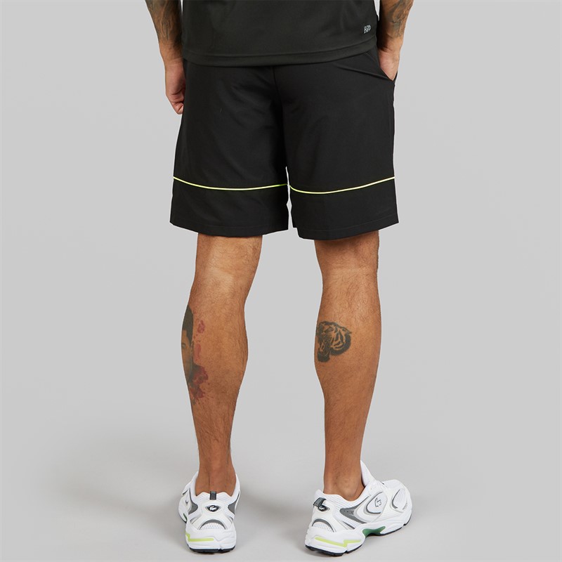 Lacoste Mens Taffeta Shorts Black/Flashy Yellow