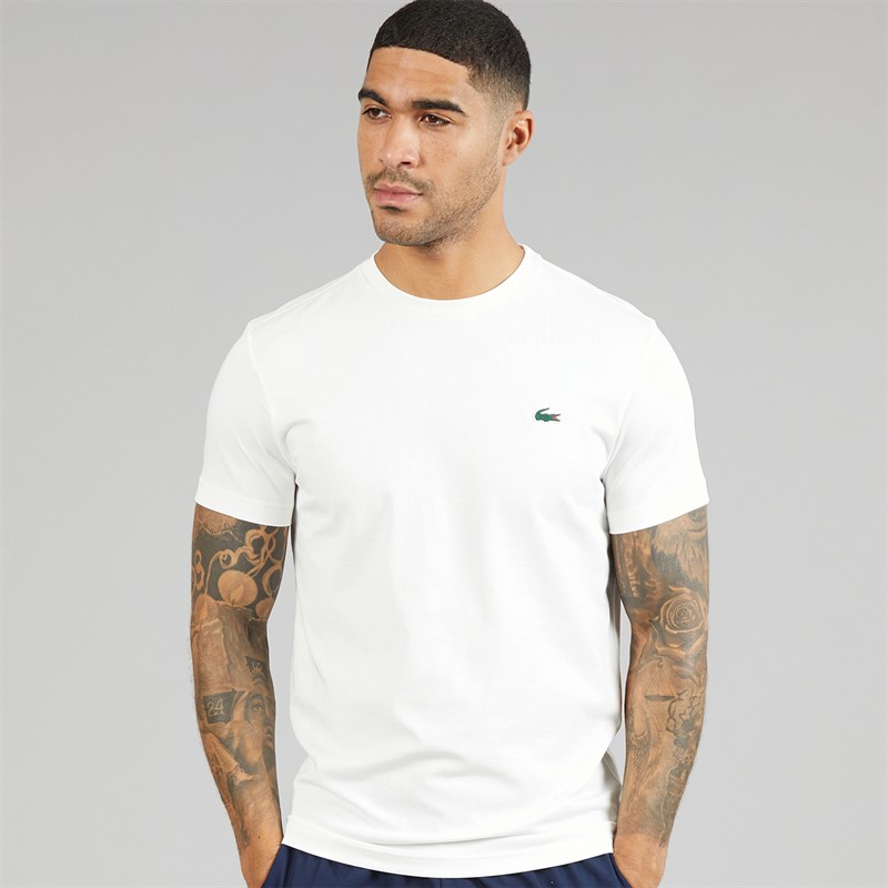Lacoste Mens Tennis Heritage Print T-Shirt White