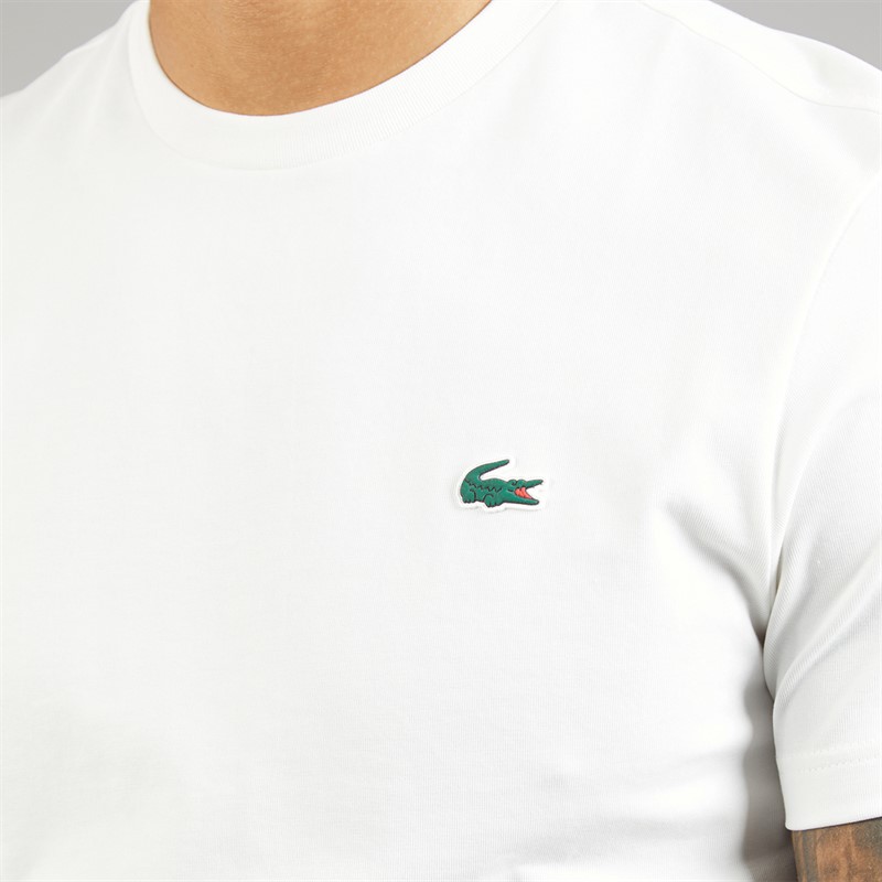 Lacoste Mens Tennis Heritage Print T-Shirt White