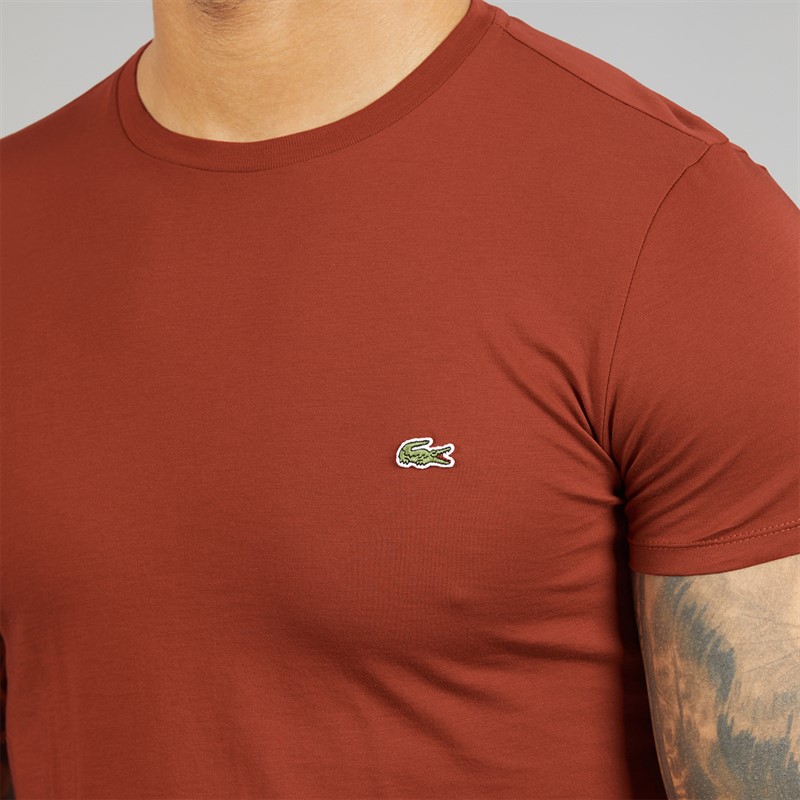 Lacoste Mens T-Shirt Copper Red
