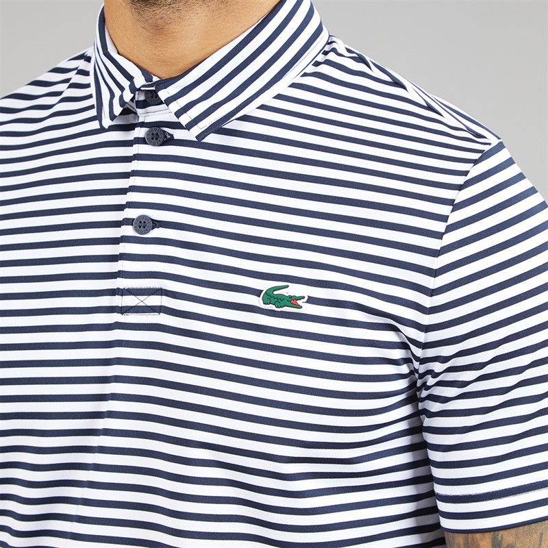 Lacoste Mens Regular Fit Polo Shirt Navy Blue/White