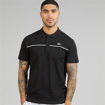 Lacoste Mens Regular Fit Logo Trim Polo Shirt Black