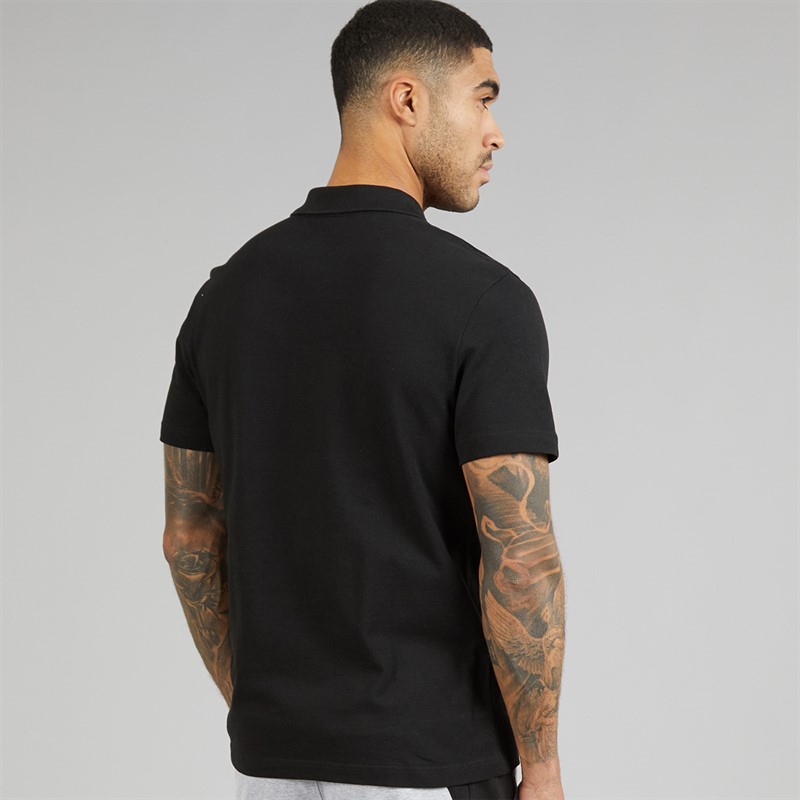 Lacoste Mens Regular Fit Logo Trim Polo Shirt Black