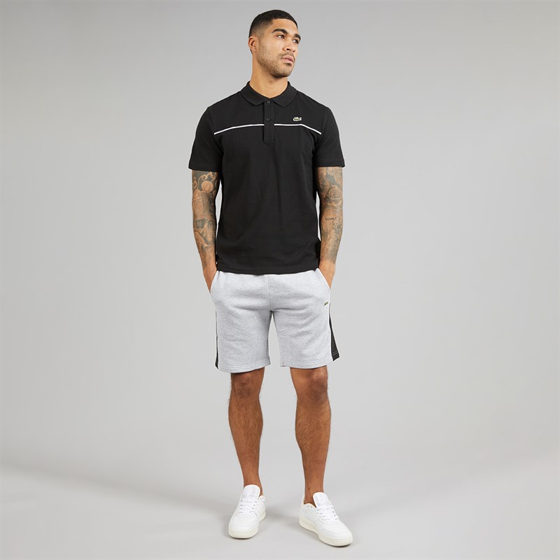 Lacoste Mens Regular Fit Logo Trim Polo Shirt Black