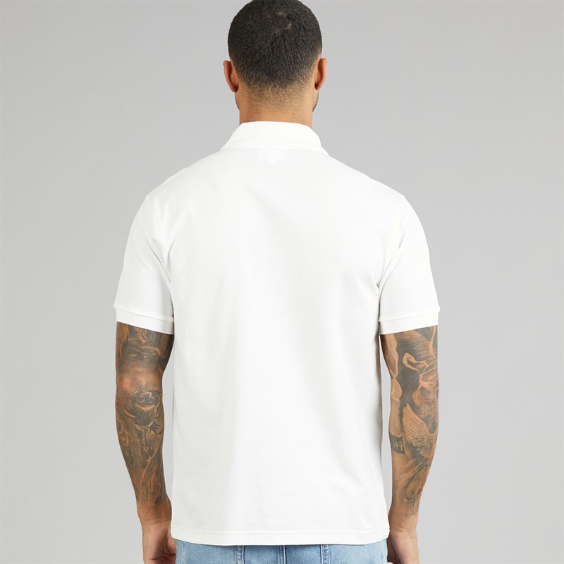 Lacoste Mens Classic Fit Embroidered Motif Polo Shirt White
