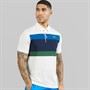 Lacoste Mens Regular Fit Colour Block Polo Shirt White/Navy Blue/Blue