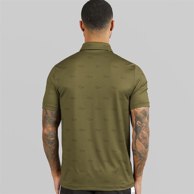 Lacoste Mens Regular Fit Polo Shirt Khaki Green/Green