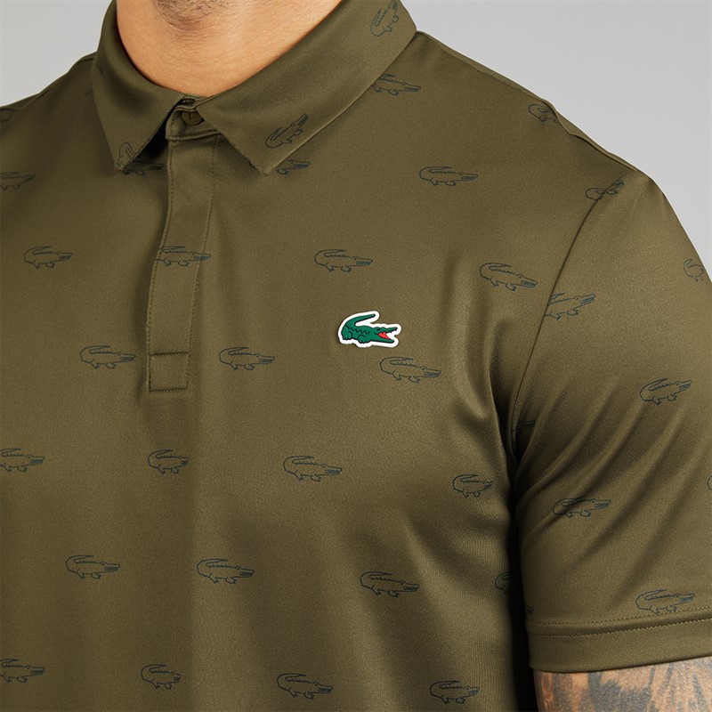 Lacoste Mens Regular Fit Polo Shirt Khaki Green/Green