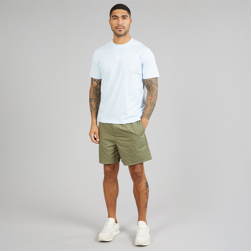 Lacoste Mens Relaxed Fit Cotton Shorts Khaki Green