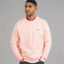 Lacoste Mens Fleece Crew Neck Sweatshirt Light Pink