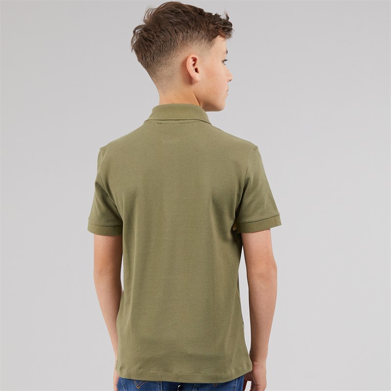 Lacoste Boys Polo Shirt Olive/Farine