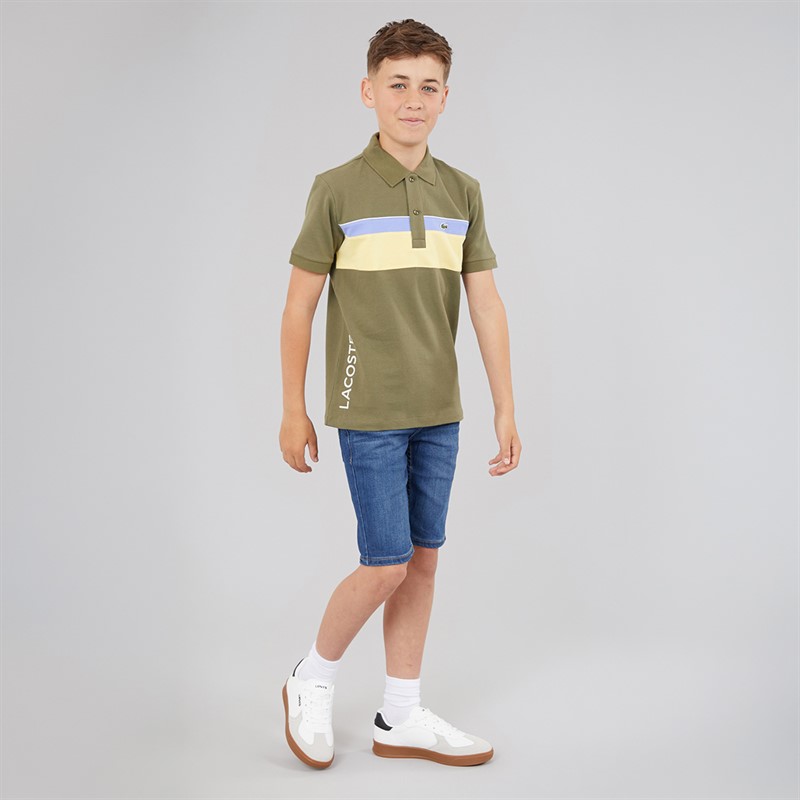 Lacoste Boys Polo Shirt Olive/Farine