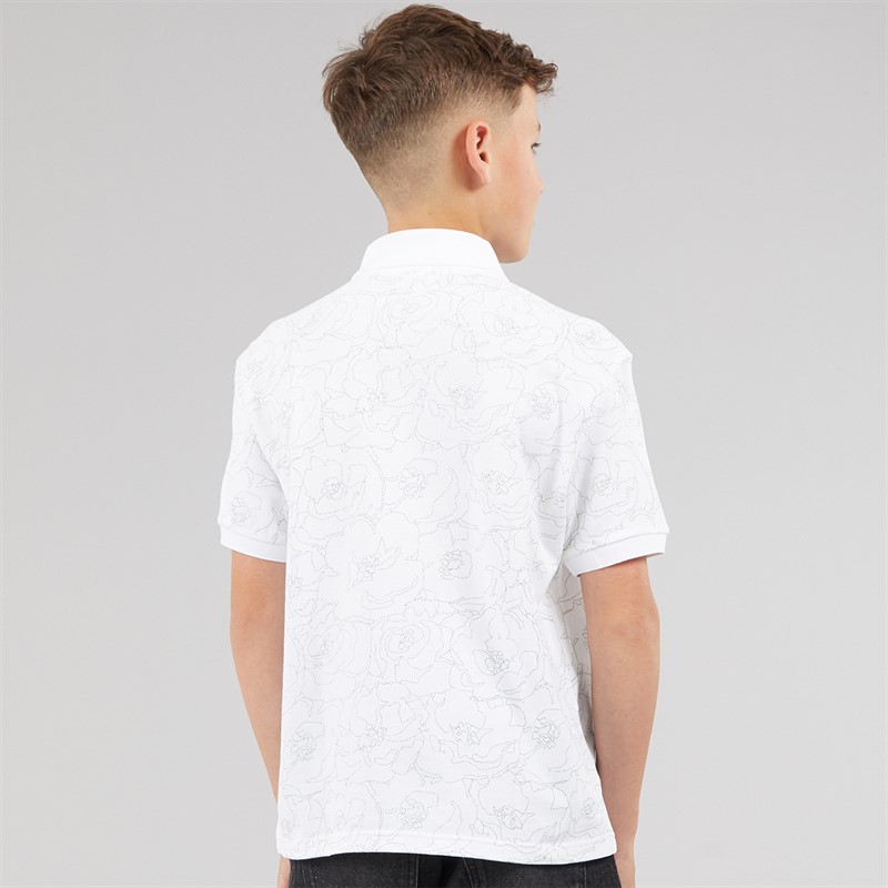 Lacoste Boys Polo Shirt Blanc/Multico