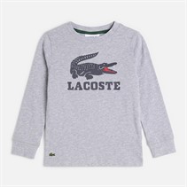 Lacoste Boys Long Sleeve T-Shirt Argent Chine