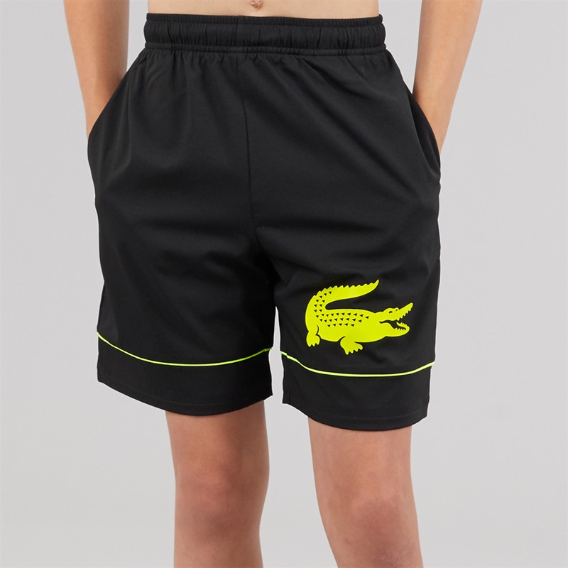 Lacoste Boys Shorts Noir/Jaune Fluo