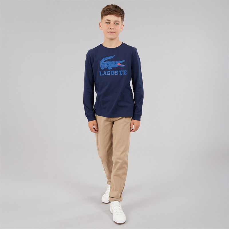 Lacoste Boys Long Sleeve T-Shirt Marine