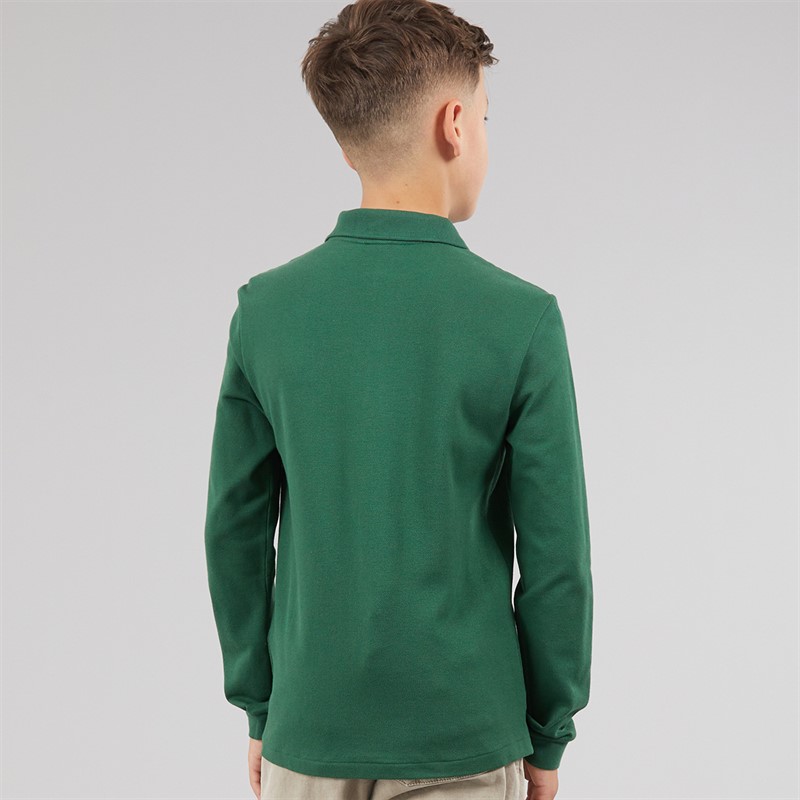 Lacoste Boys Long Sleeve Polo Shirt Vert