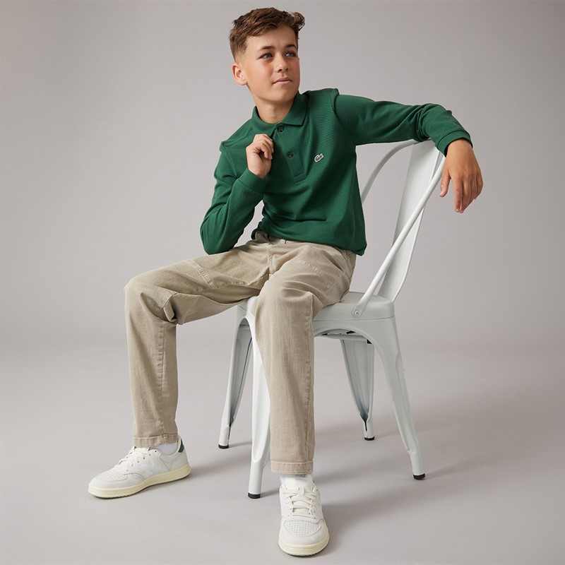 Lacoste Boys Long Sleeve Polo Shirt Vert