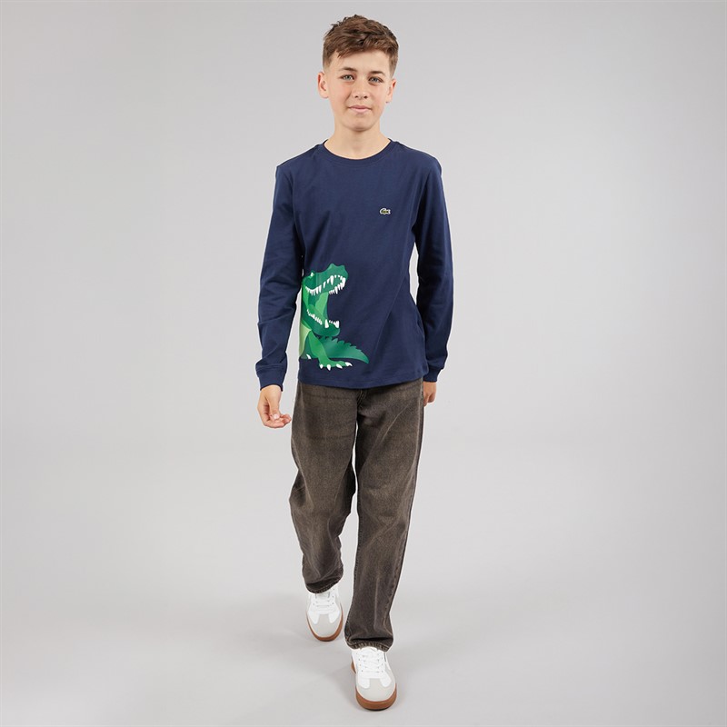 Lacoste Boys Long Sleeve T-Shirt Marine