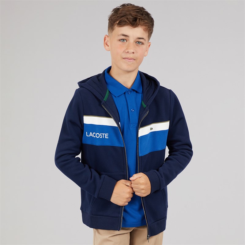 Lacoste Boys Zip Hoodie Marine