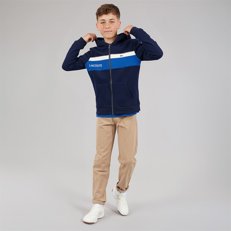 Lacoste Boys Zip Hoodie Marine