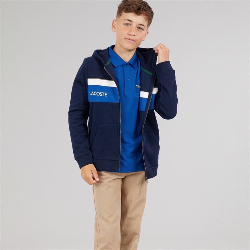 Lacoste Boys Zip Hoodie Marine