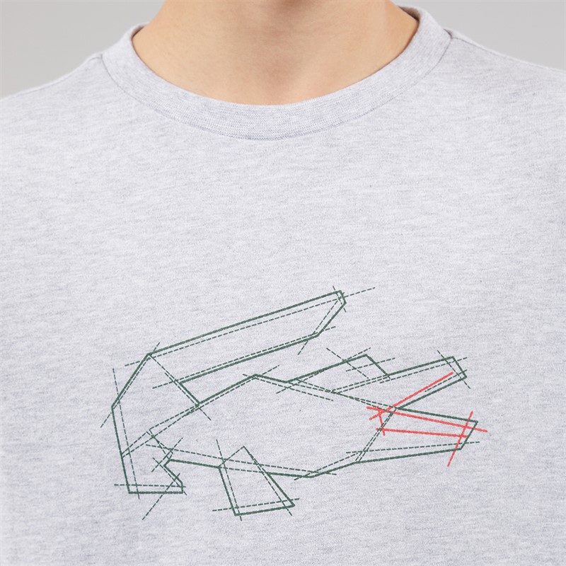 Lacoste Boys Long Sleeve T-Shirt Argent Chine