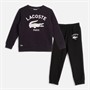 Lacoste Boys Sweatshirt And Joggers Tracksuit Noir