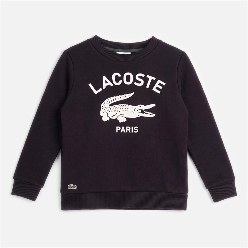 Lacoste Boys Sweatshirt And Joggers Tracksuit Noir