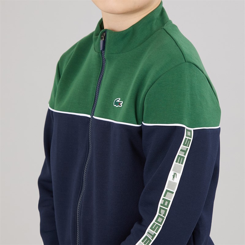 Lacoste Boys Grid Tapered Track Tracksuit Marine
