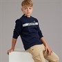 Lacoste Boys Grid Sweatshirt Marine