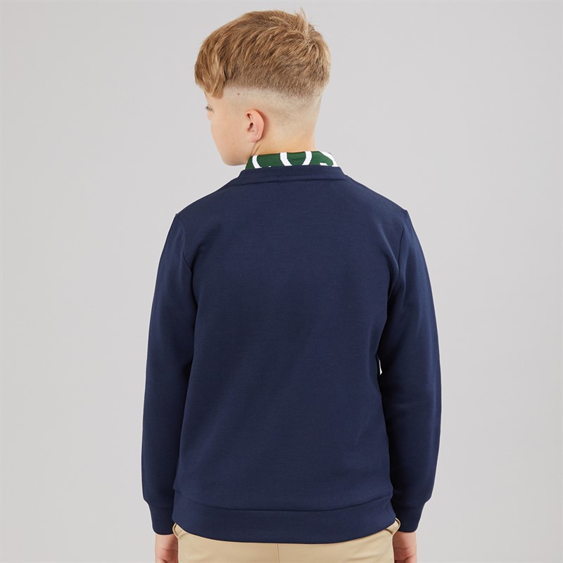 Lacoste Boys Grid Sweatshirt Marine