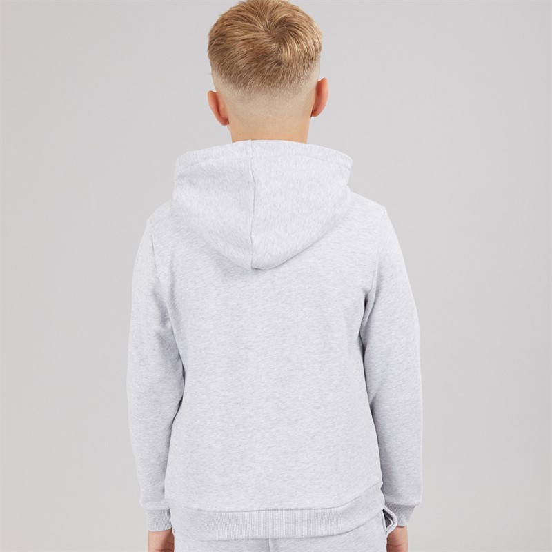 Lacoste Boys Motion Croc Hoodie Argent Chine Heather