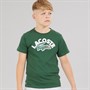 Lacoste Boys Wordmark Croc T-Shirt Vert