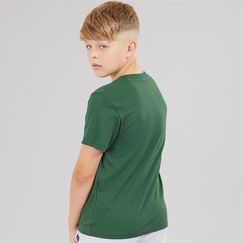 Lacoste Boys Wordmark Croc T-Shirt Vert