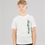 Lacoste Boys Grid T-Shirt Farine