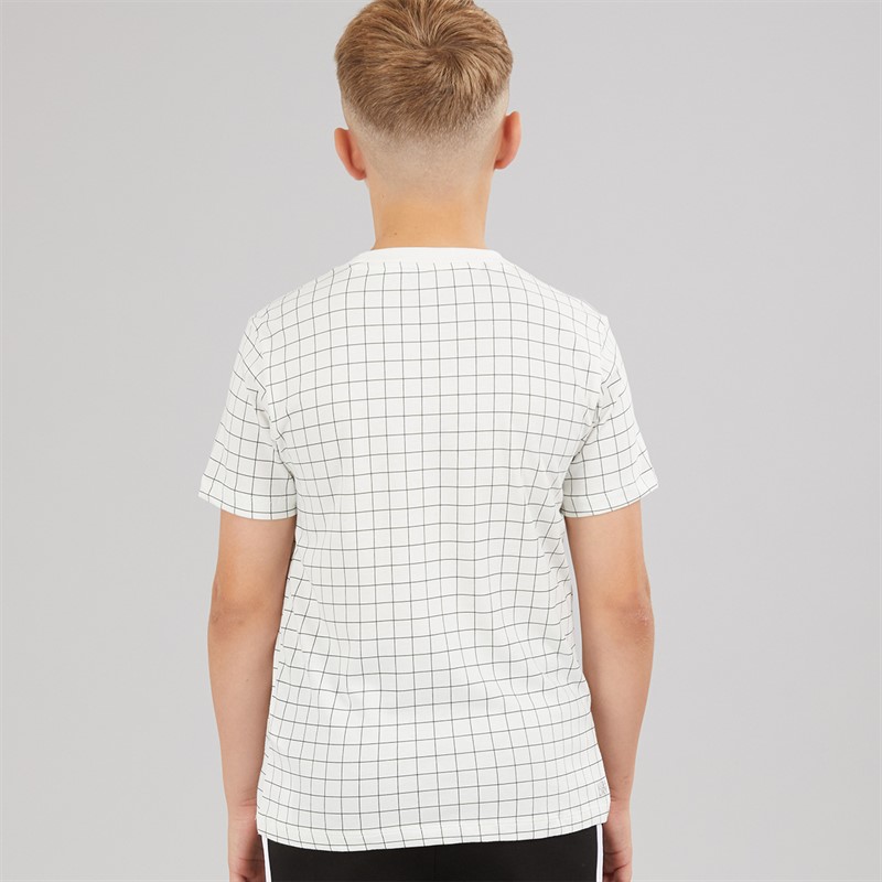Lacoste Boys Grid T-Shirt Farine