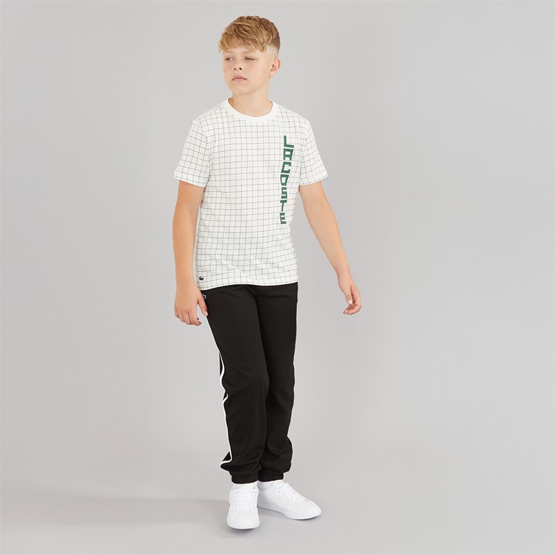 Lacoste Boys Grid T-Shirt Farine