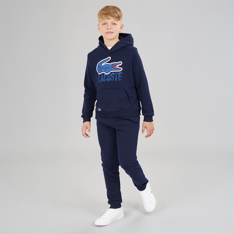 Lacoste Boys Motion Croc Hoodie Marine