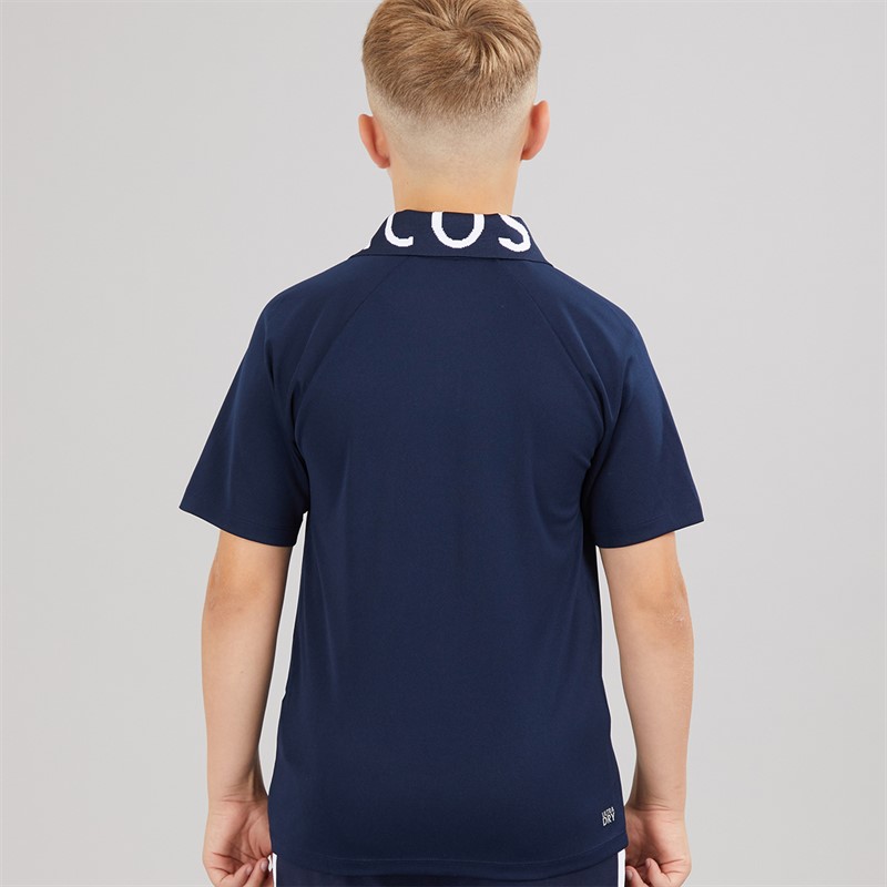 Lacoste Boys Jacquard Polo Shirt Marine