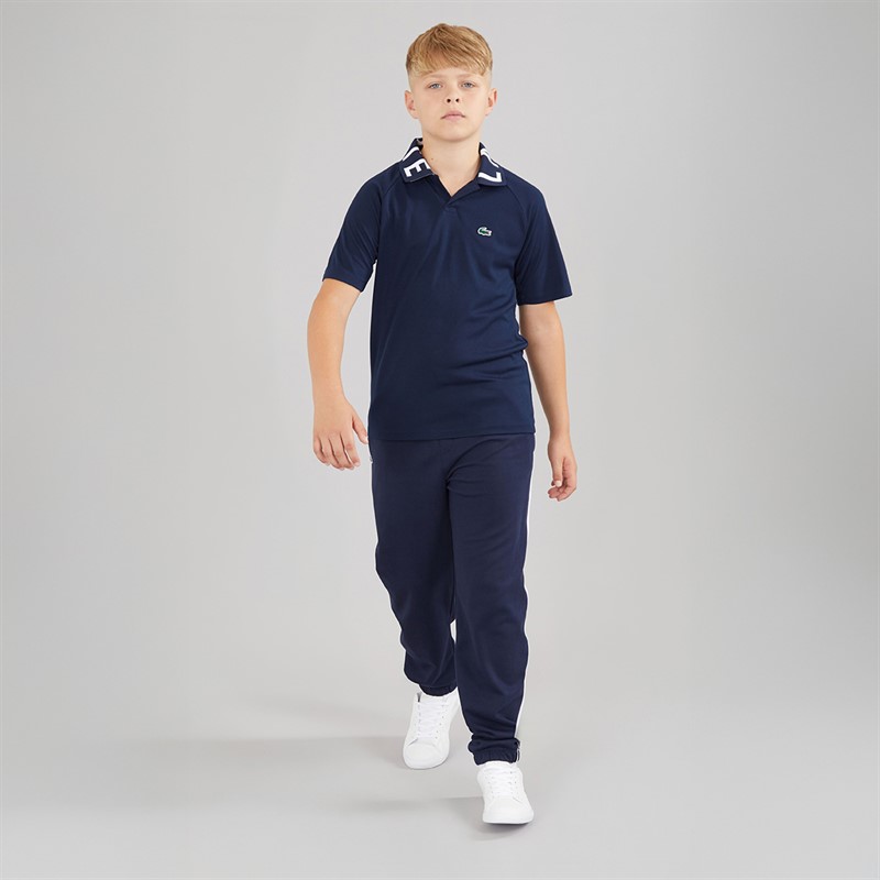 Lacoste Boys Jacquard Polo Shirt Marine
