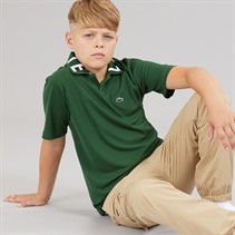 Lacoste Boys Jacquard Polo Shirt Vert