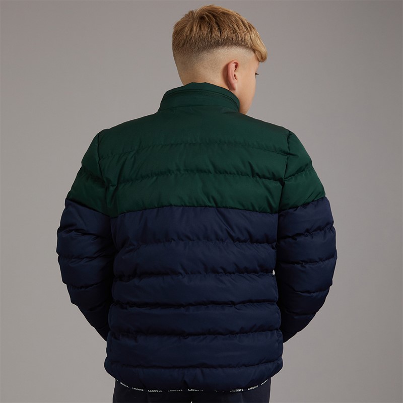 Lacoste Boys Colourblock Puffer Jacket Sinople